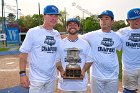 Baseball vs Babson  Wheaton College Baseball players celebrate their victory over Babson to win the NEWMAC Championship for the third year in a row. - (Photo by Keith Nordstrom) : Wheaton, baseball, NEWMAC